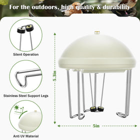 Buzzlett unit with rust-resistant legs in an outdoor garden setting.