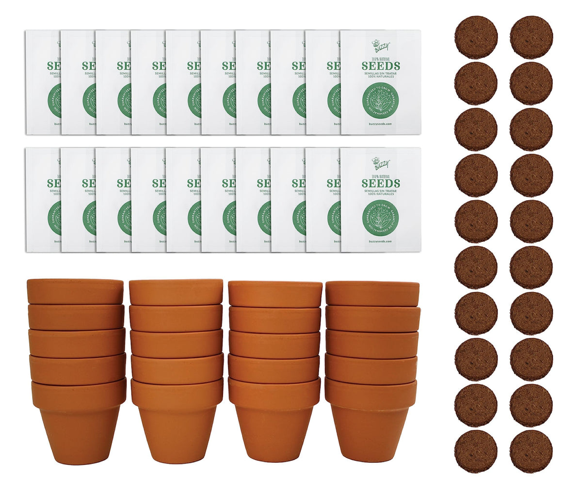 BUZZY Forget Me Not kit mini pots ready for beginner-friendly windowsill planting