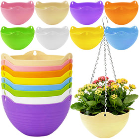 Bvrbaory hanging planter yellow for bright balcony display and easy plant showcase.