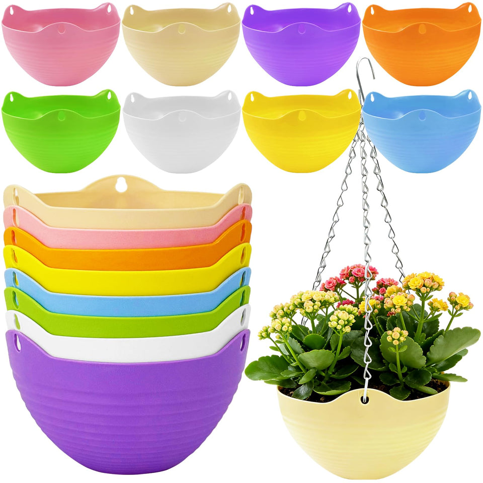 Bvrbaory hanging planter yellow for bright balcony display and easy plant showcase.