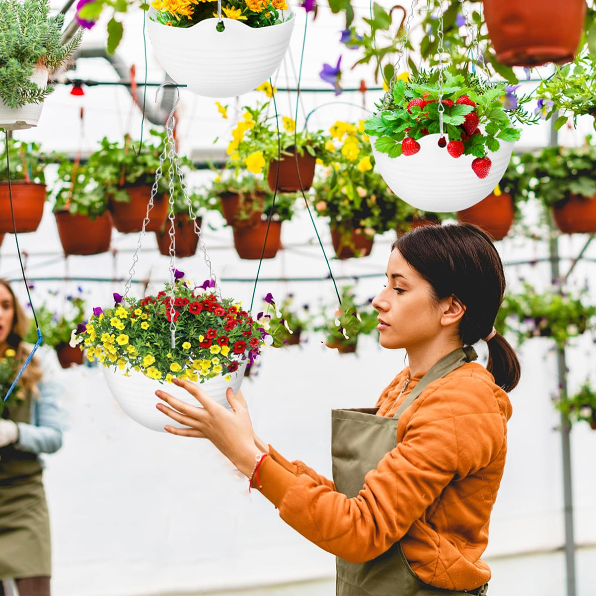 Bvrbaory durable white plastic planter suitable for vertical gardens.