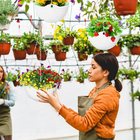 Bvrbaory durable white plastic planter suitable for vertical gardens.