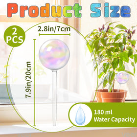 Bvrbaory rainbow glass globe demonstrating plant hydration in action