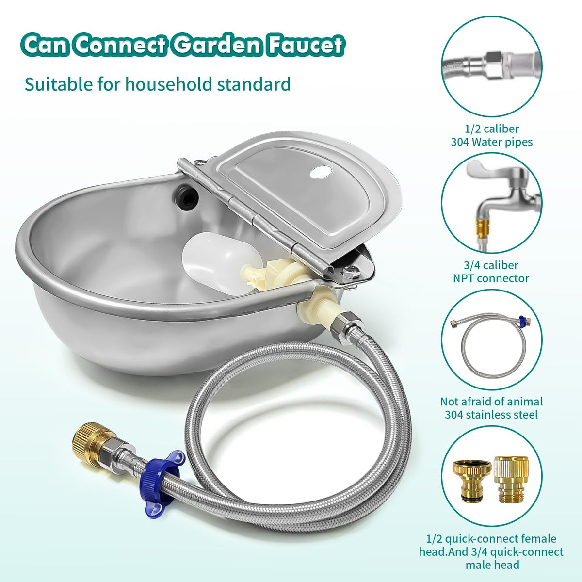 Bwhrmt stainless-steel-dog-water-bowl highlights durable outdoor design.