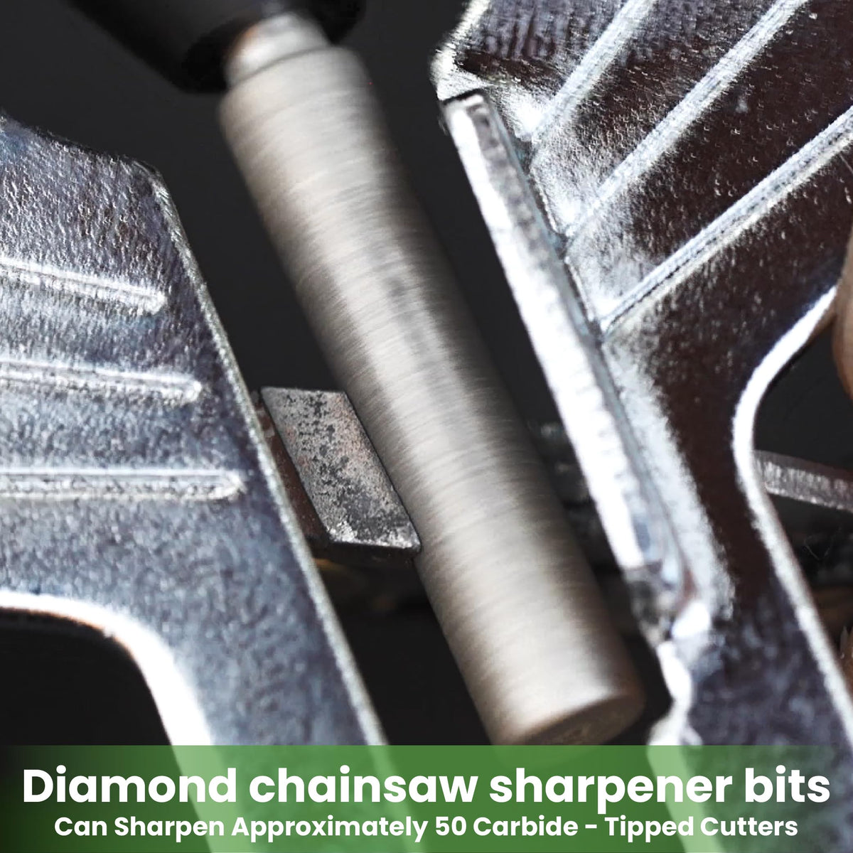 Byane bit laid out for four sizes showing readiness for different chains.
