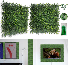Bybeton boxwood wall panel 12-pack on display for versatile interior decor options.