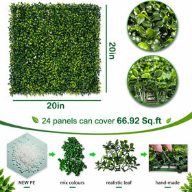 Bybeton boxwood wall panel closeup leaves emphasize dense, realistic foliage.