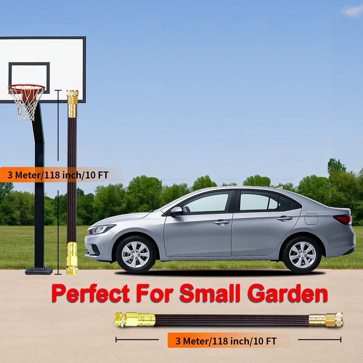 BYDA solid brass connectors provide leakproof performance for outdoor use.