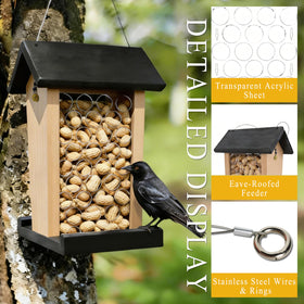 BYGIXU Crow Feeder features a spacious perch for large birds.