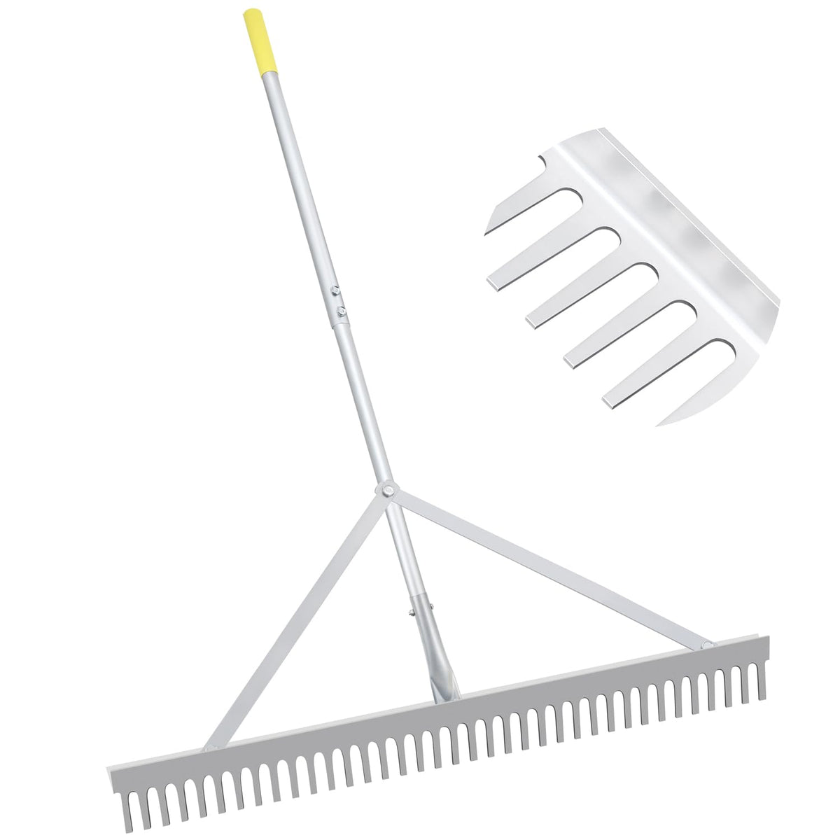 Byhagern landscape rake 36in head for fast soil smoothing and clump breaking