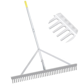 Byhagern landscape rake 36in head for fast soil smoothing and clump breaking