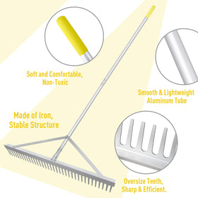 Byhagern landscape rake 69in handle for extended reach and reduced bending