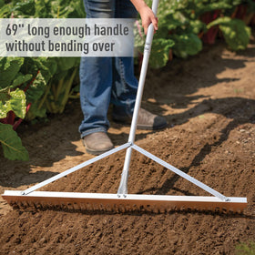 Byhagern landscape rake smooth side for precise soil leveling