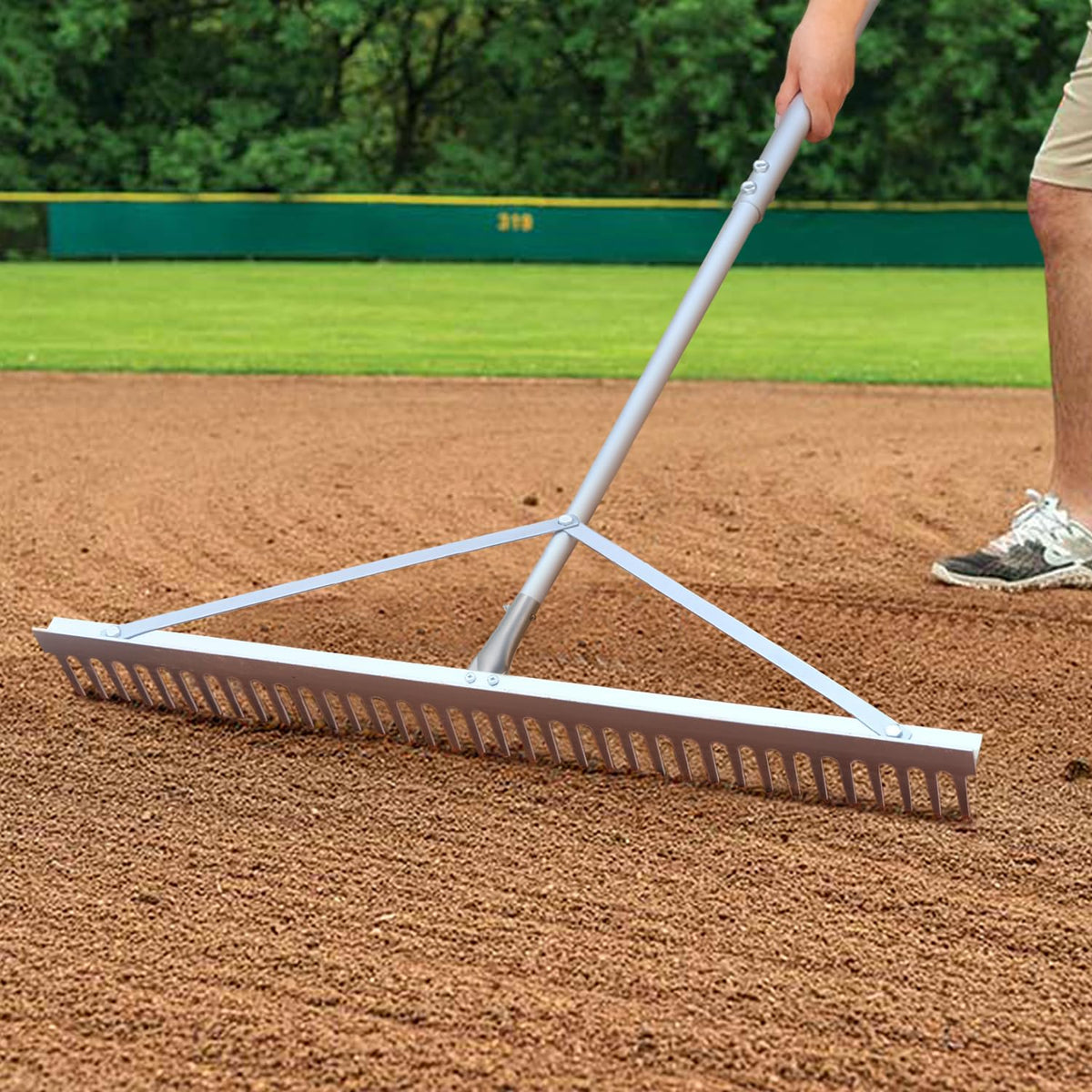 Byhagern landscape rake wide coverage for lawn care and gravel spreading