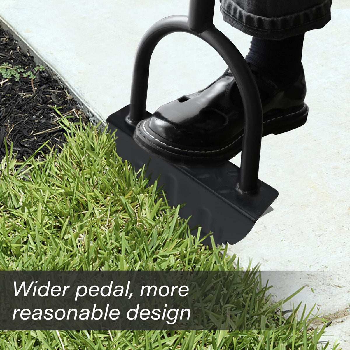 Byhagern long-handle design enables comfortable edging with reduced back strain.