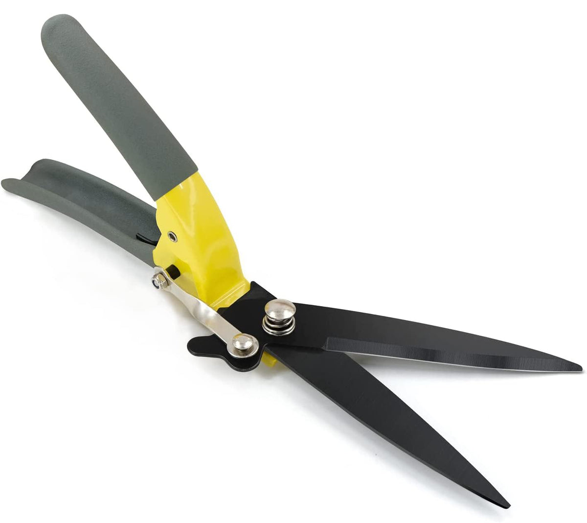 Byhagern Upgraded Grass Shears blade close-up showing durable, sharp edge for precision.