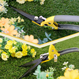 Byhagern Upgraded Grass Shears compact tool convenient for storage.
