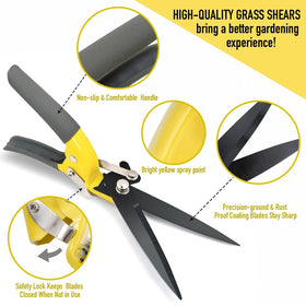 Byhagern Upgraded Grass Shears lightweight design enables nimble trimming.