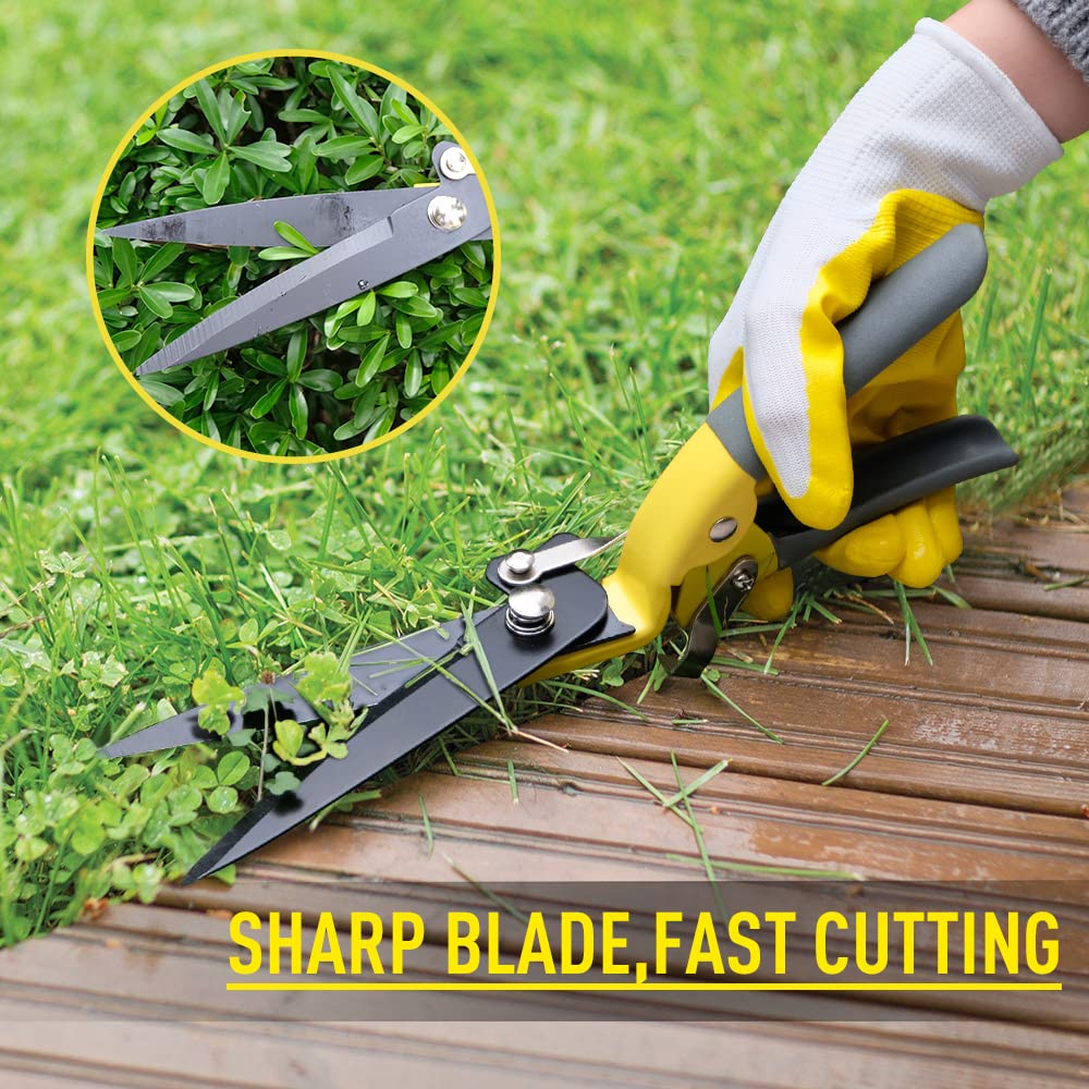Byhagern Upgraded Grass Shears cut weeds and leaves cleanly.