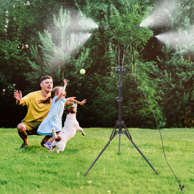 BYIUA brass nozzle resists clogging for reliable misting during long outdoor sessions.