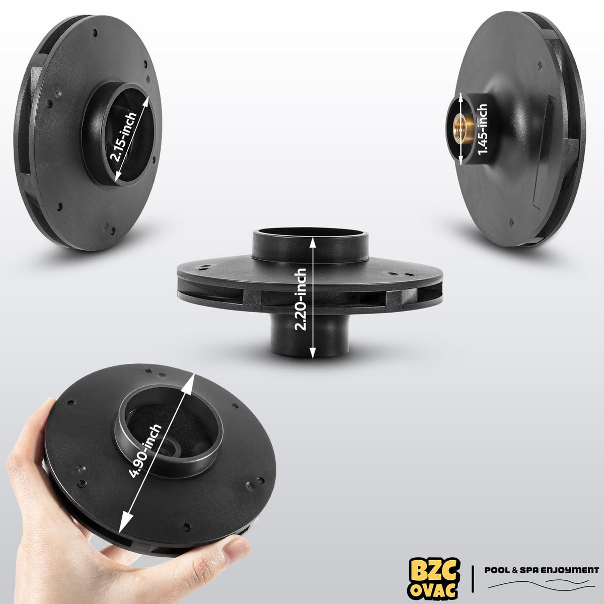 High quality PP resists wear and corrosion for reliable pool and spa performance