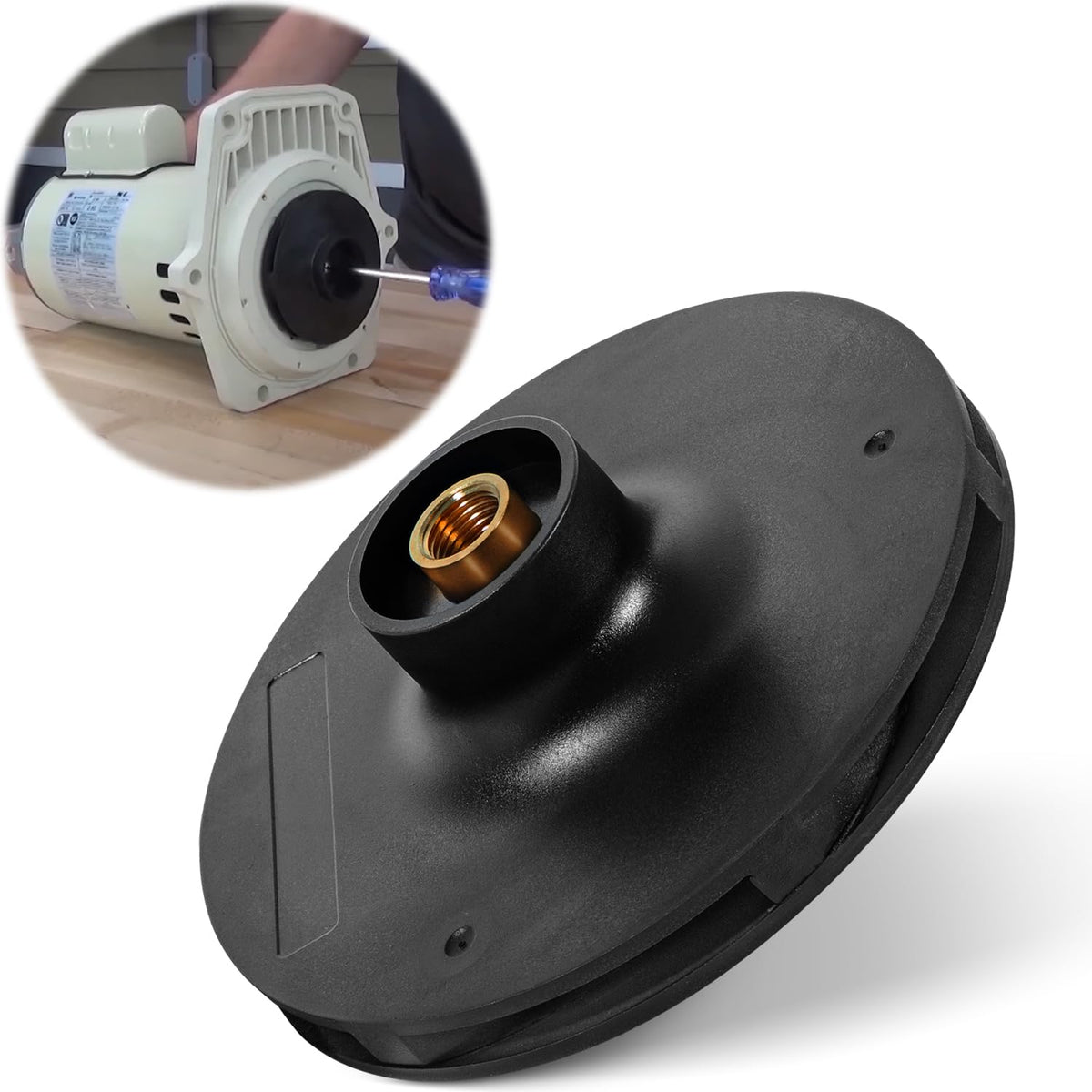 Bzcovac 073129 impeller demonstrates quiet operation for WhisperFlo pumps, reducing vibration during pool circulation