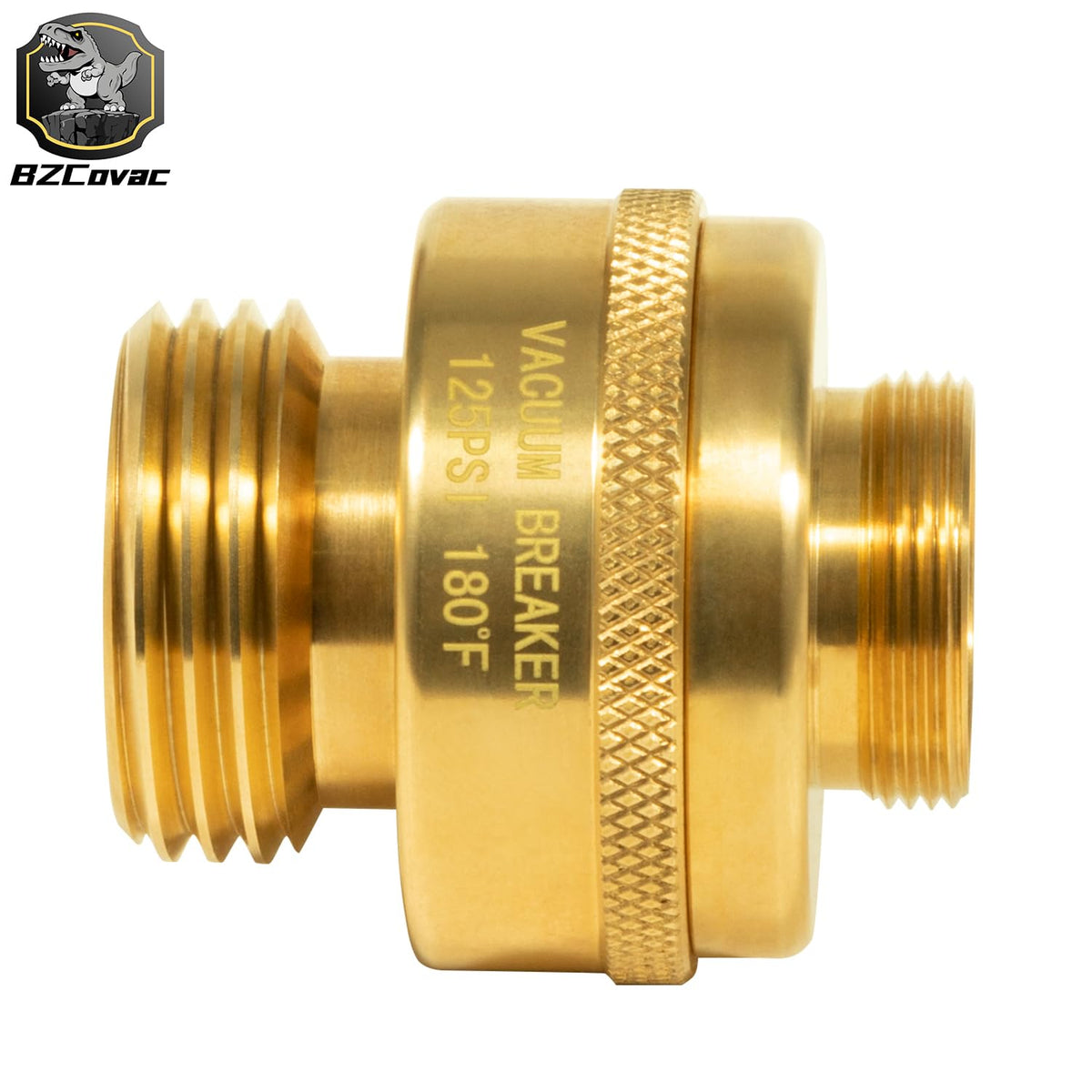 Bzcovac 34HF brass vacuum breaker installed on outdoor faucet