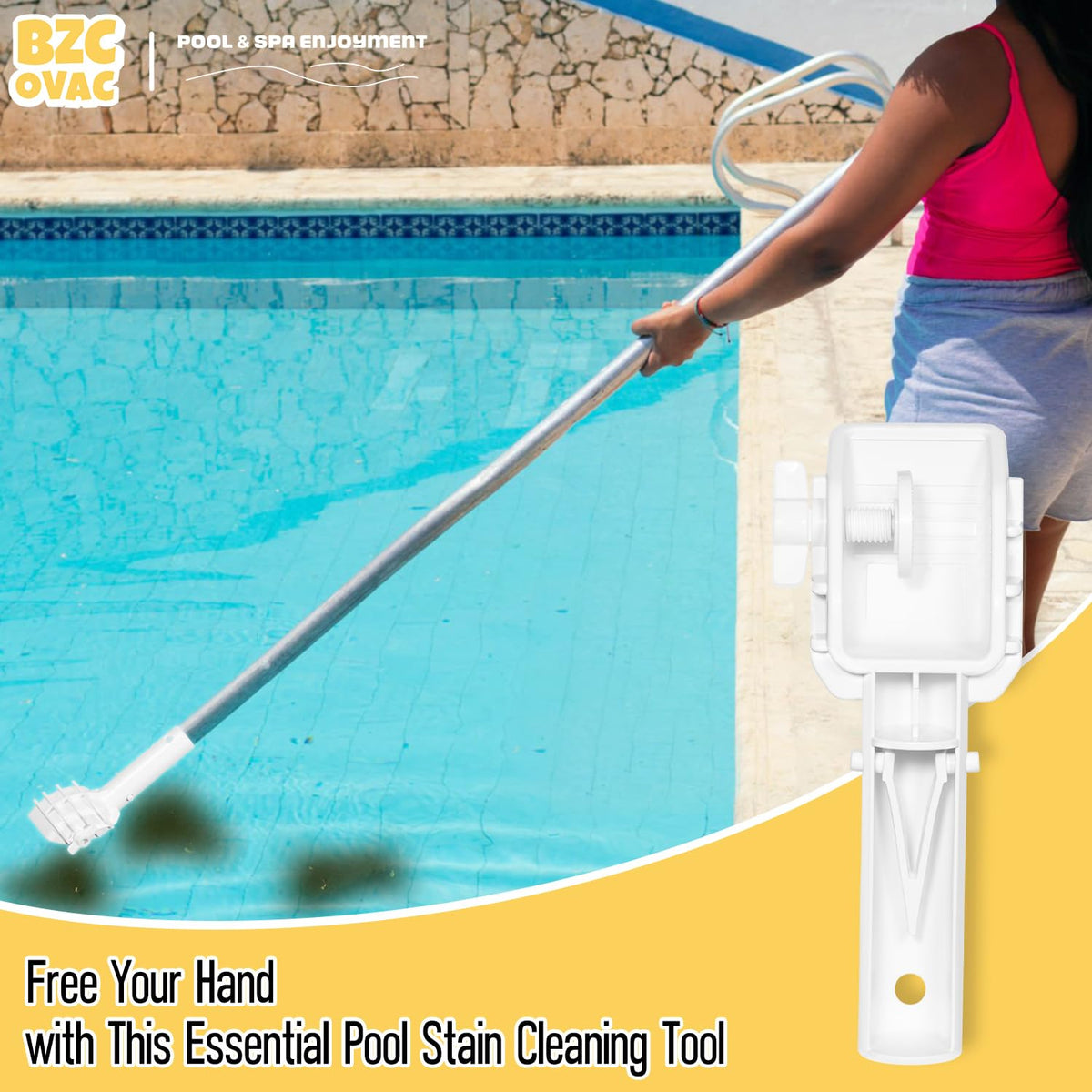 Bzcovac 3-inch disc secure grip keeps discs in place during cleaning.