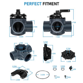 Bzsunway compatibility with 2in and 2-1/2in piping simplifies installation.