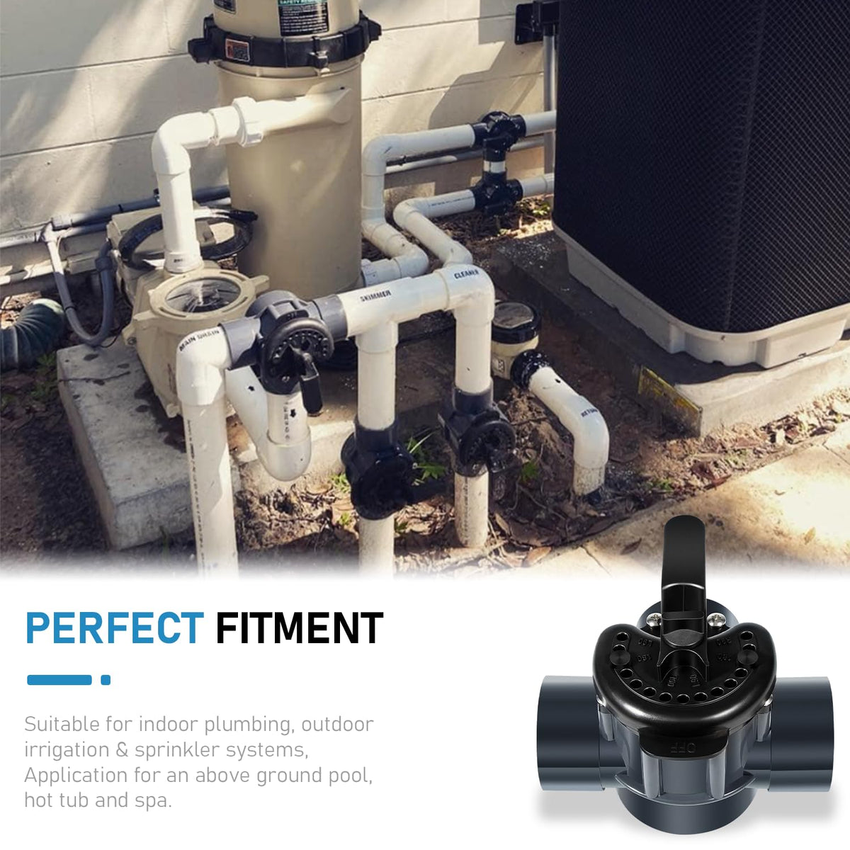Bzsunway ABS body diverter with durable construction for long lasting performance.