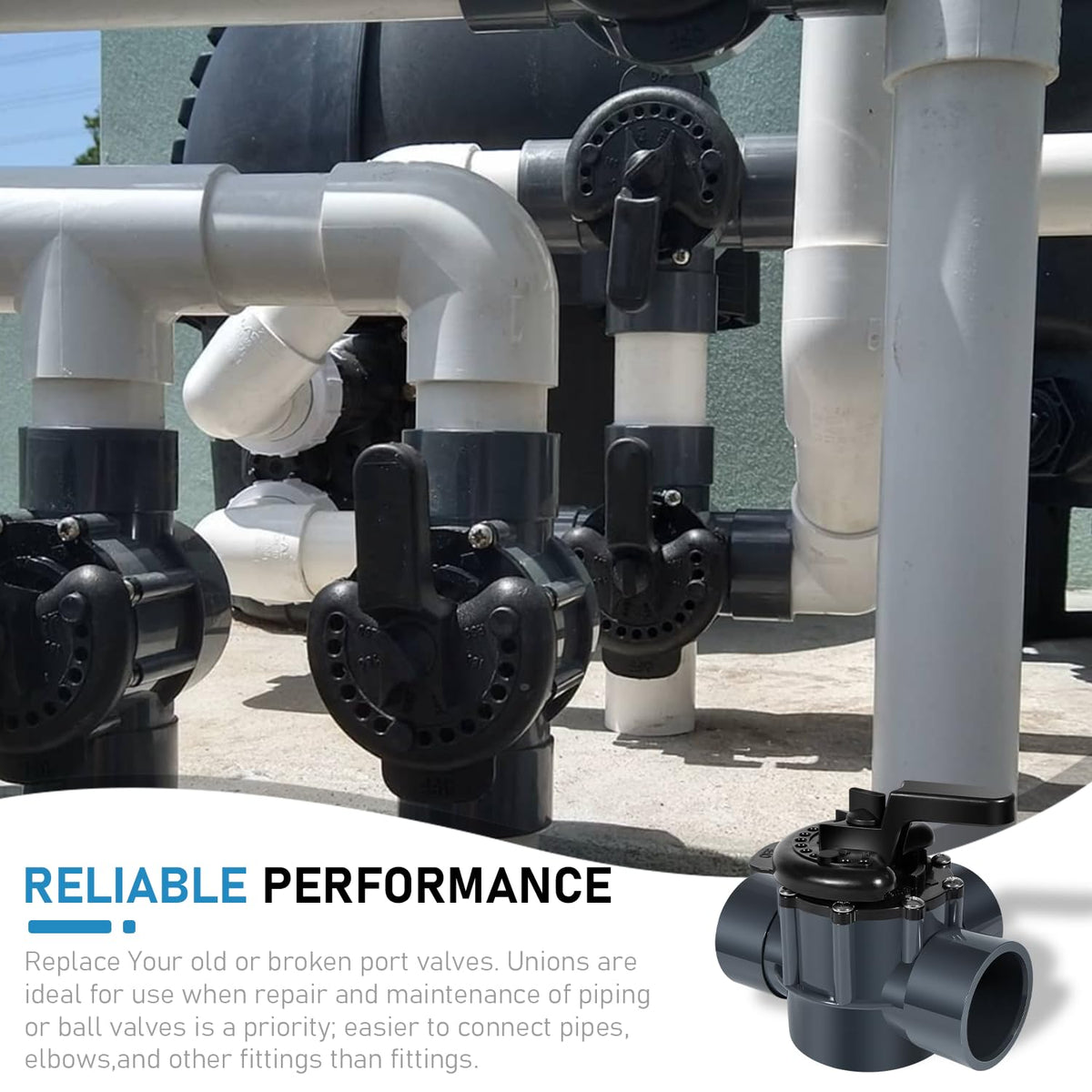 Bzsunway stainless steel ports resist corrosion for reliable pool plumbing.