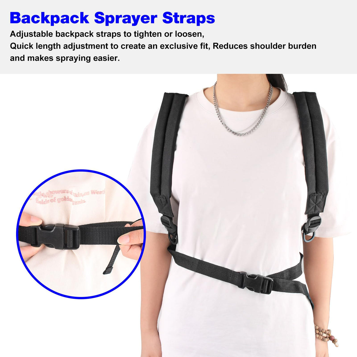 BZTT sprayer strap cushion adds prolonged comfort during spraying.