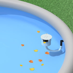 Bzyltrux above-ground skimmer kit with 10 filter socks for improved filtration.