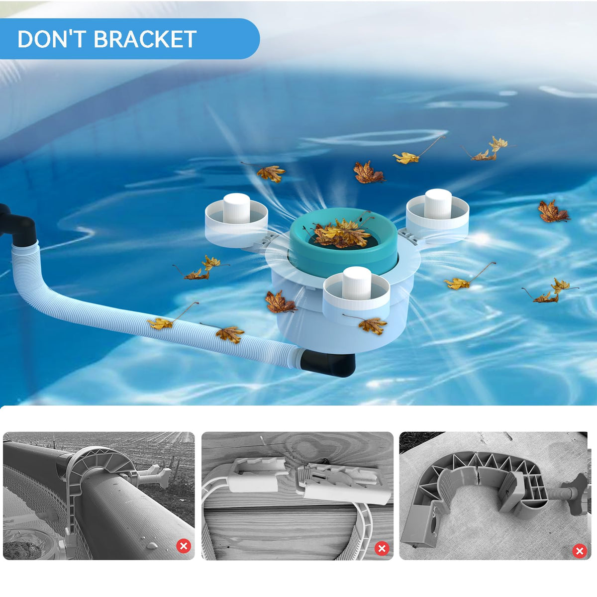 Removable fine-mesh basket of the Bzyltrux skimmer traps tiny debris