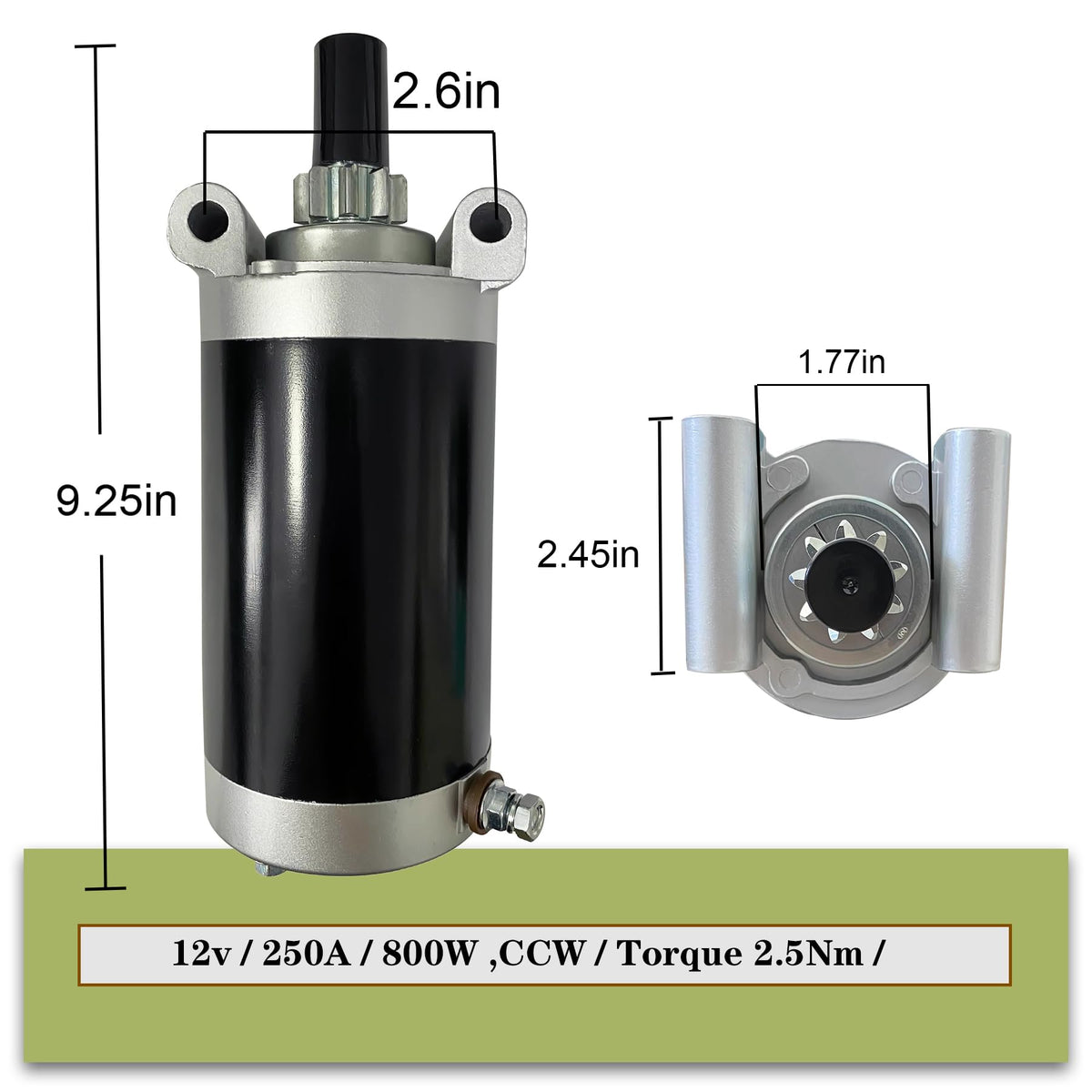 C CLINK Kohler starter aluminum shell provides moisture resistance for damp conditions.