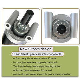 C CLINK Kohler starter torque gear delivers stronger power support during mowing.