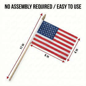 C Crystal Lemon 4x6 flags are lightweight for comfortable handling by volunteers.