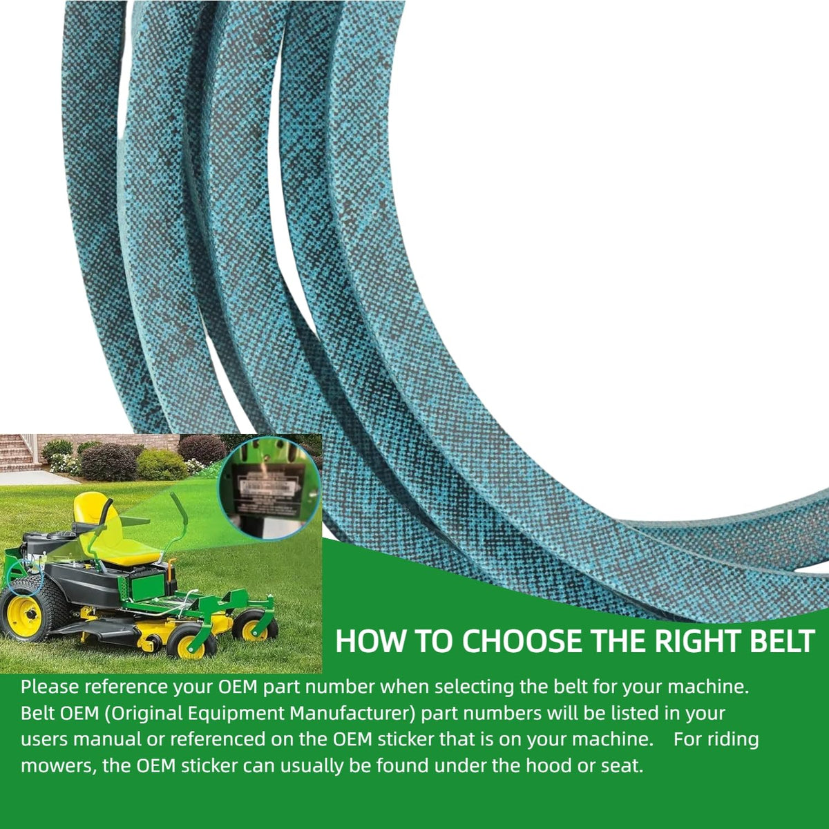 C-YONG Troy-Bilt 50 inch deck belt for smooth mowing performance