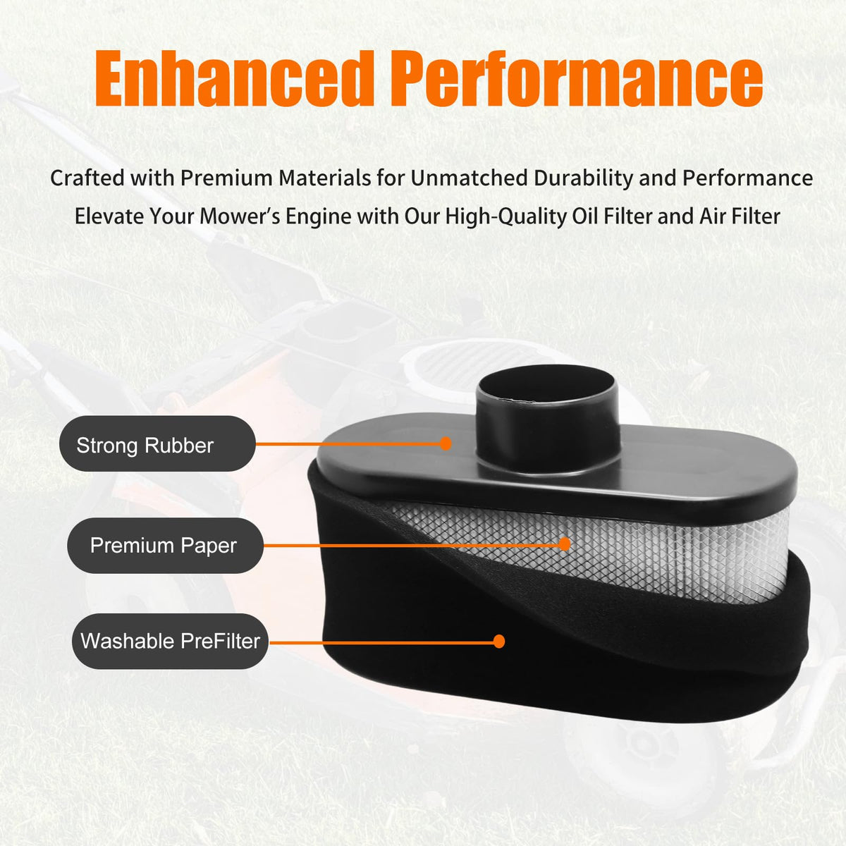 Caalii tune-up kit for Deere X570 air and fuel filters simplify maintenance.