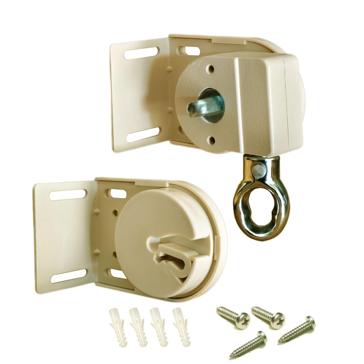 CACELY Coolaroo bracket front view for outdoor shade, durable all-metal construction