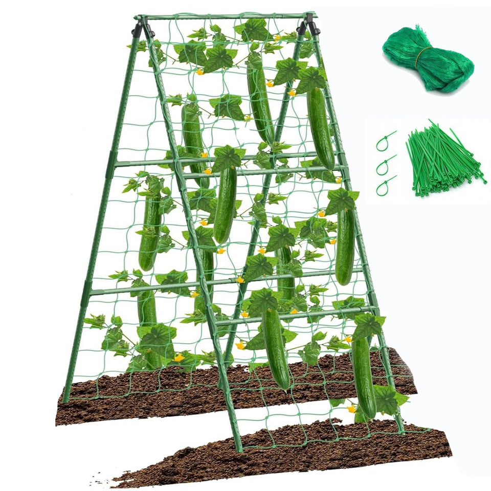CACERIAWM cucumber trellis demonstrates easy assembly for busy gardeners.