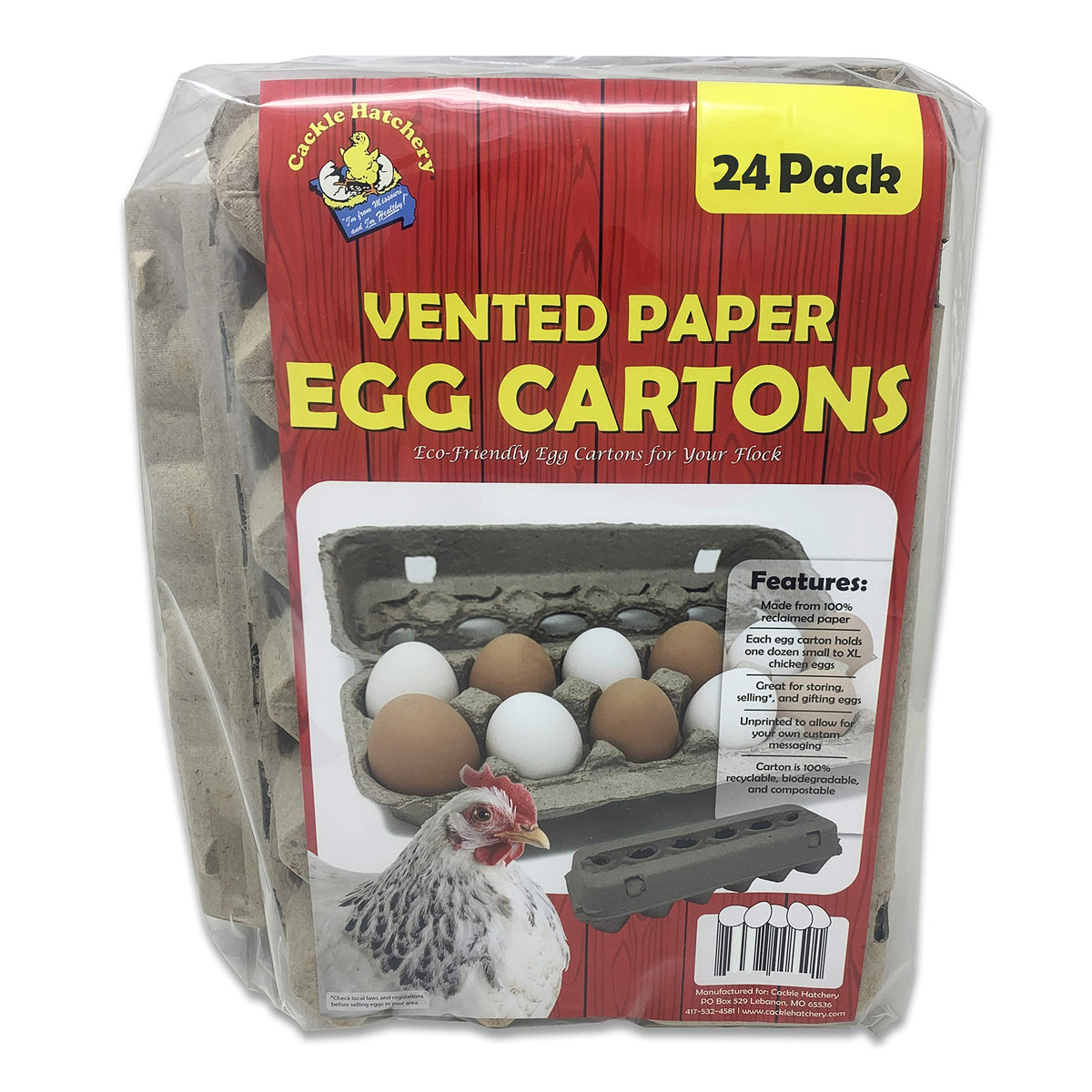 Cackle Hatchery 24-pack egg cartons ready for storage or gifting