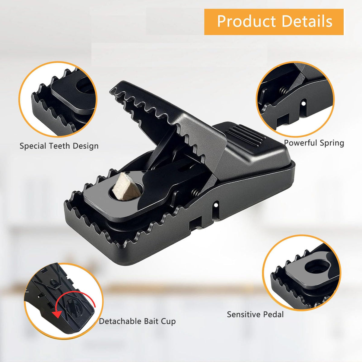 CACUTUSGO quick-set trap assembly for fast placement along walls.