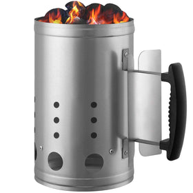 CADARA charcoal chimney starter top view for fast lighting