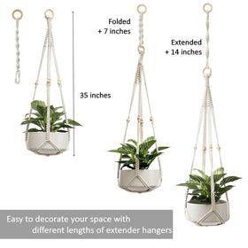 CADNLY ceiling-wall macrame hanger ideal for windows.