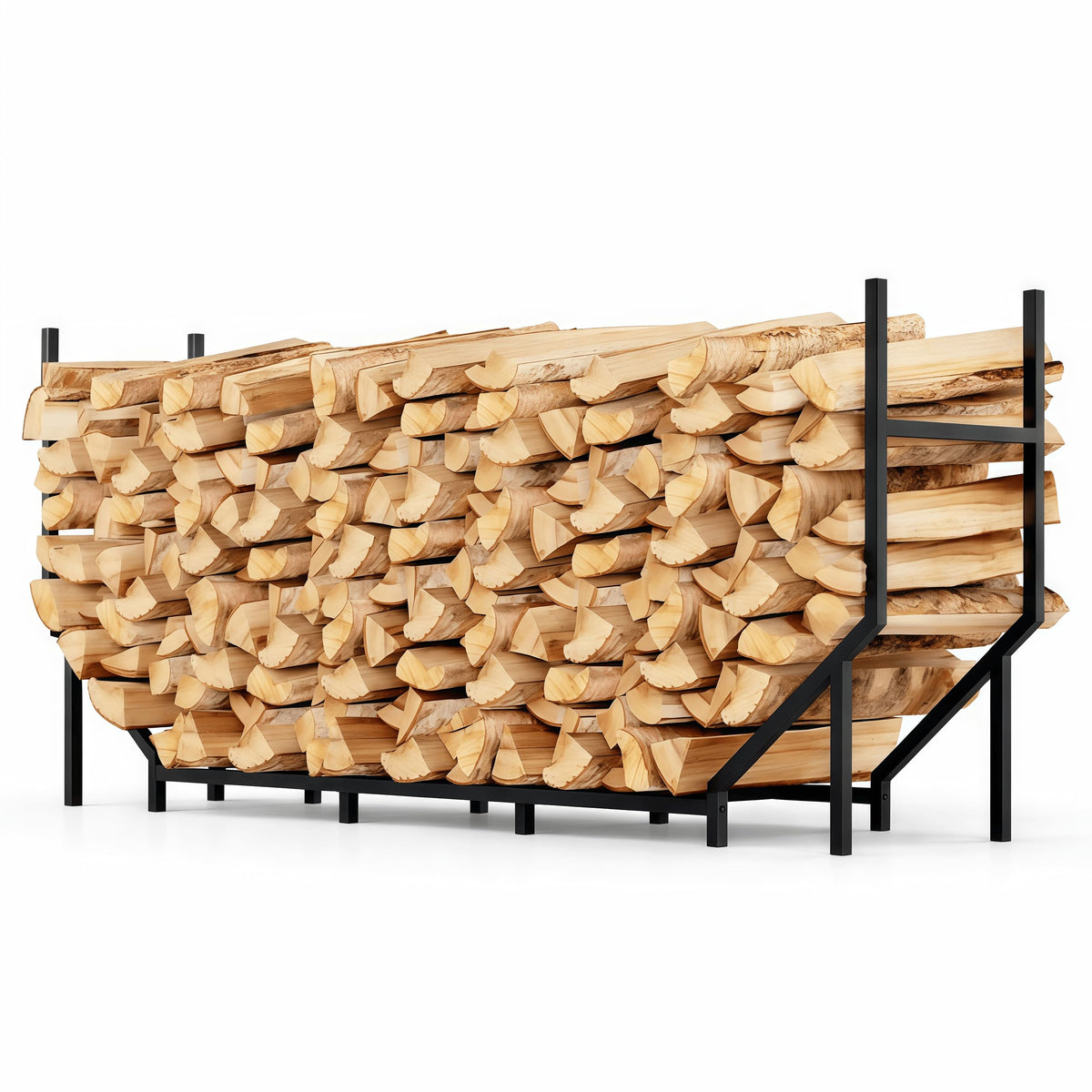 CADUKE 6 ft firewood rack outdoor shows a sturdy frame for heavy loads.