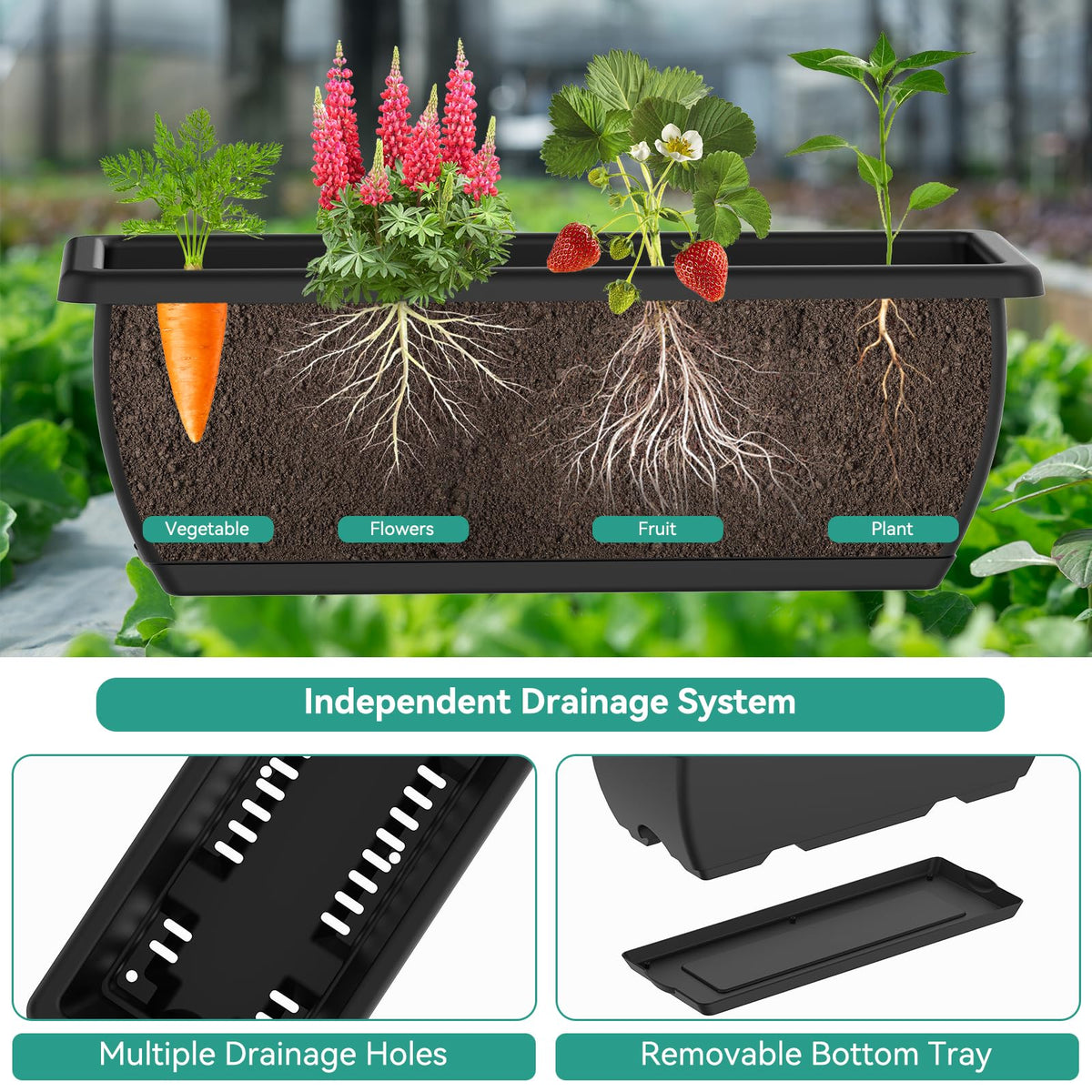 CADUKE metal-frame garden bed offers sturdy, durable outdoor use.
