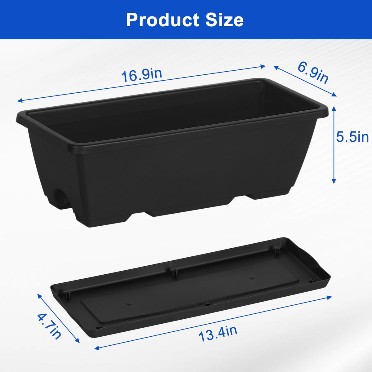 CADUKE large-capacity planter holds flowers, herbs, or vegetables for vibrant displays.