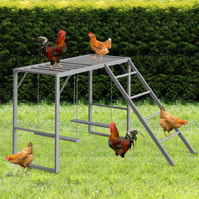 CADUKE weatherproof roost withstands sun, rain, and snow for year-round enjoyment.