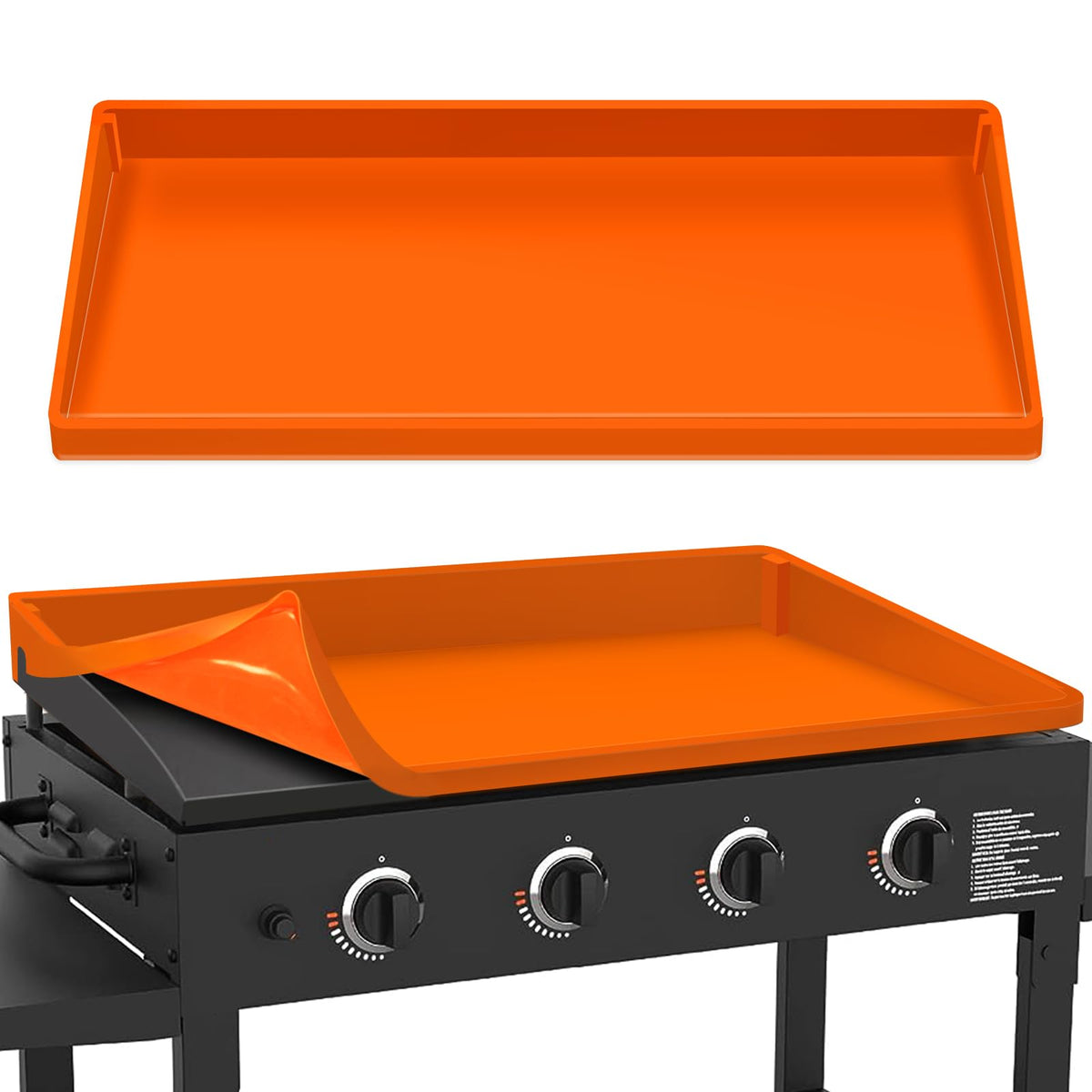 Cadyaw 36in griddle mat with full wrap edge protects top and sides